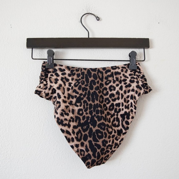 Veronica Beard Azoia Tie-Front Cheetah Print Bikini Bottom - Picture 5 of 7